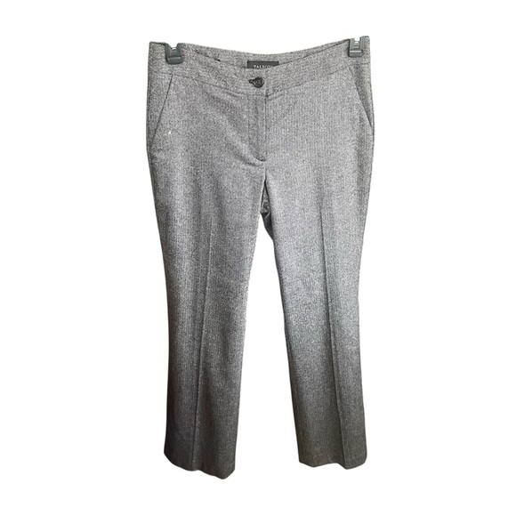 Talbots Signature Flare Black Herringbone Wool Blend Trouser Pants Womens Size 6 - Picture 1 of 9